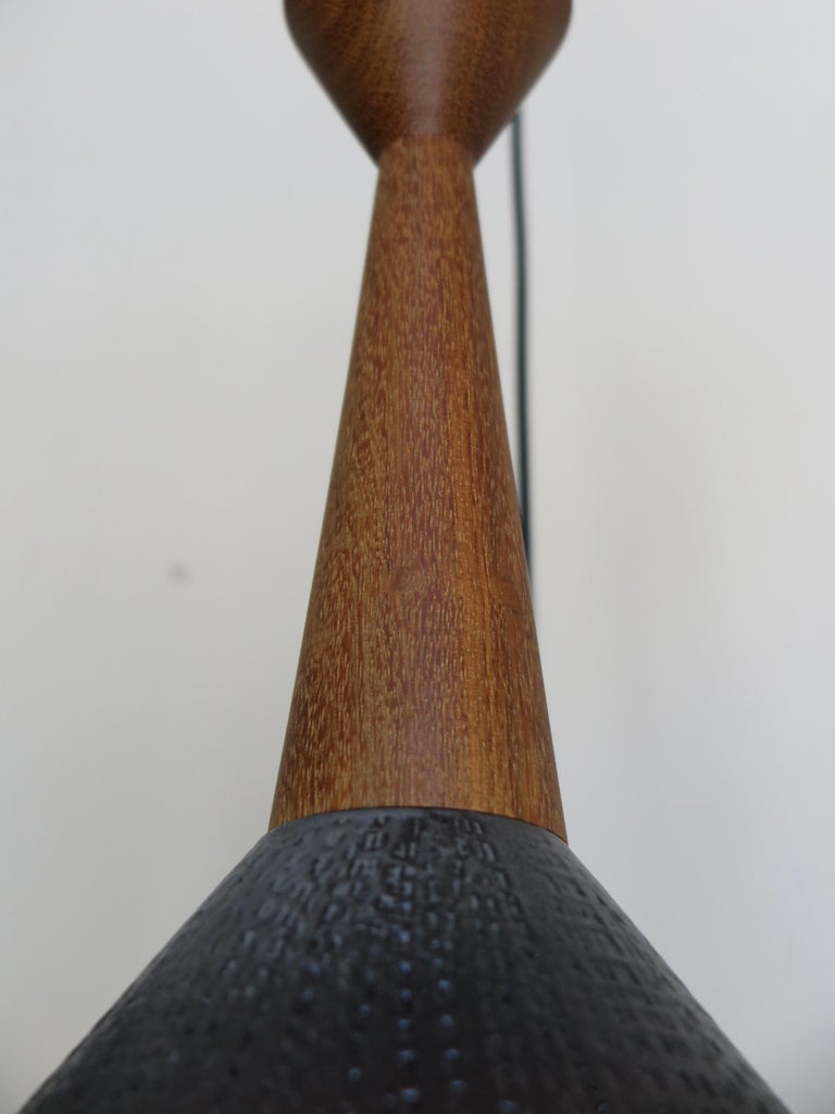 Ceramic Wood Pendant Lamps Set of Contemporary Modern Design, Capperidicasa For Sale 6