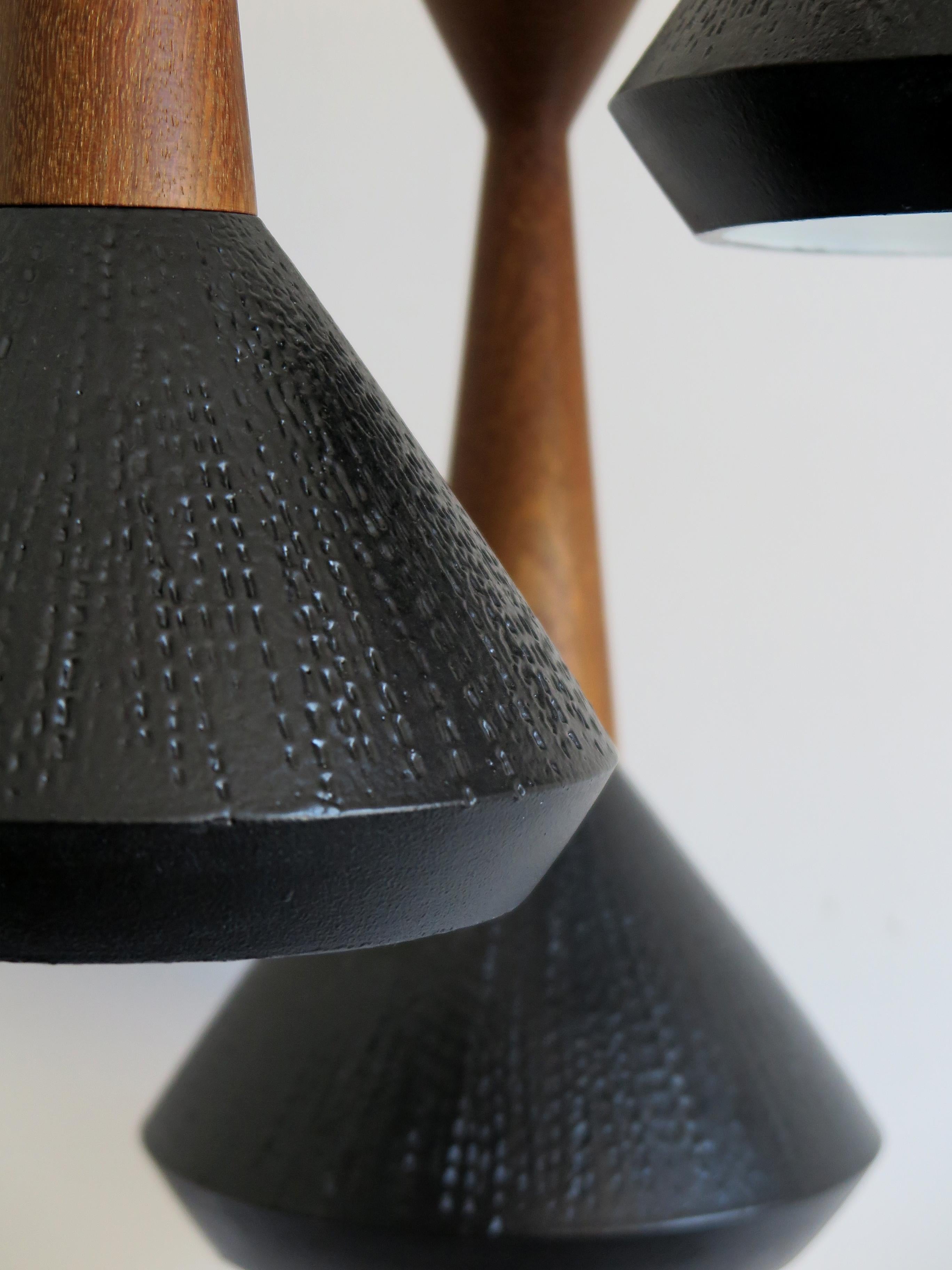 Keramik-Holz-Pendelleuchten-Set, zeitgenössisches modernes Design, Capperidicasa im Angebot 1