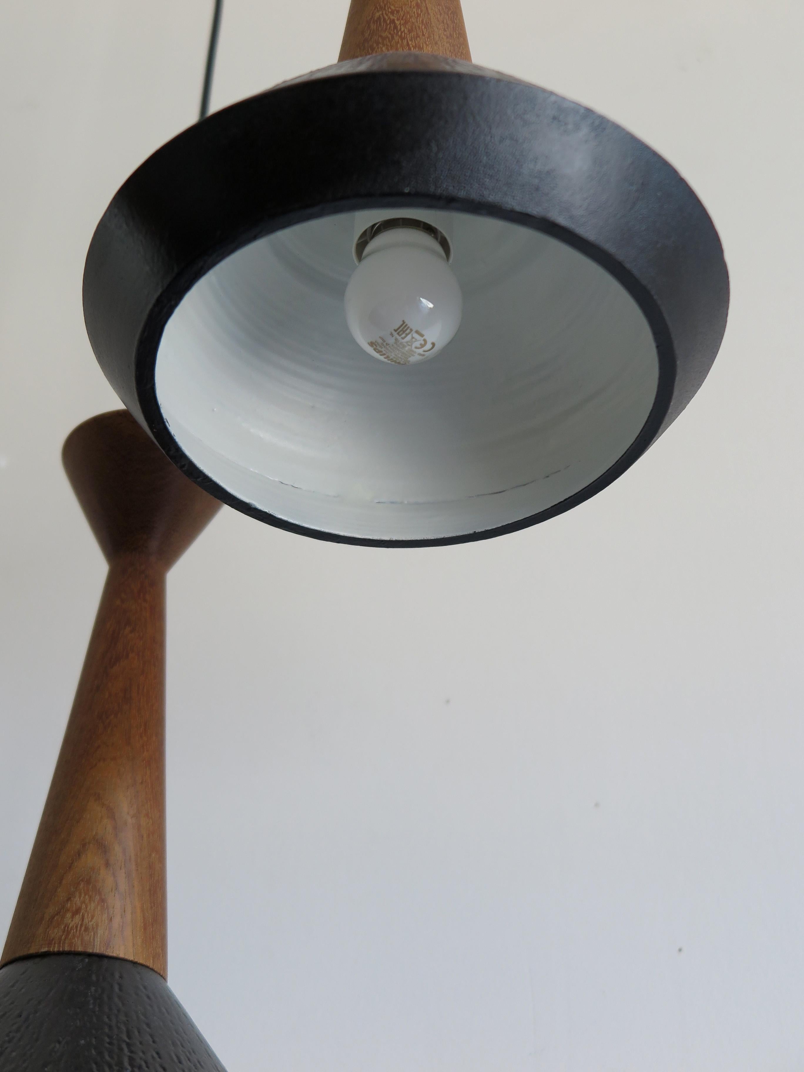 Ceramic Wood Pendant Lamps Set of Contemporary Modern Design, Capperidicasa For Sale 3