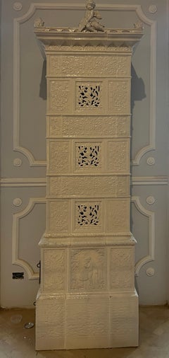 Ceramic Wood Stove by Meissen. 1900s