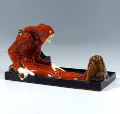 Ceramic Writing Set 'Till Eulenspiegel' by Michael Powolny, Austria, 1919