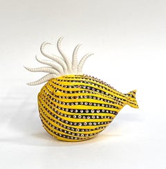 Ceramic Yellow Fish Handmade in Italy, centerpiece, choose one