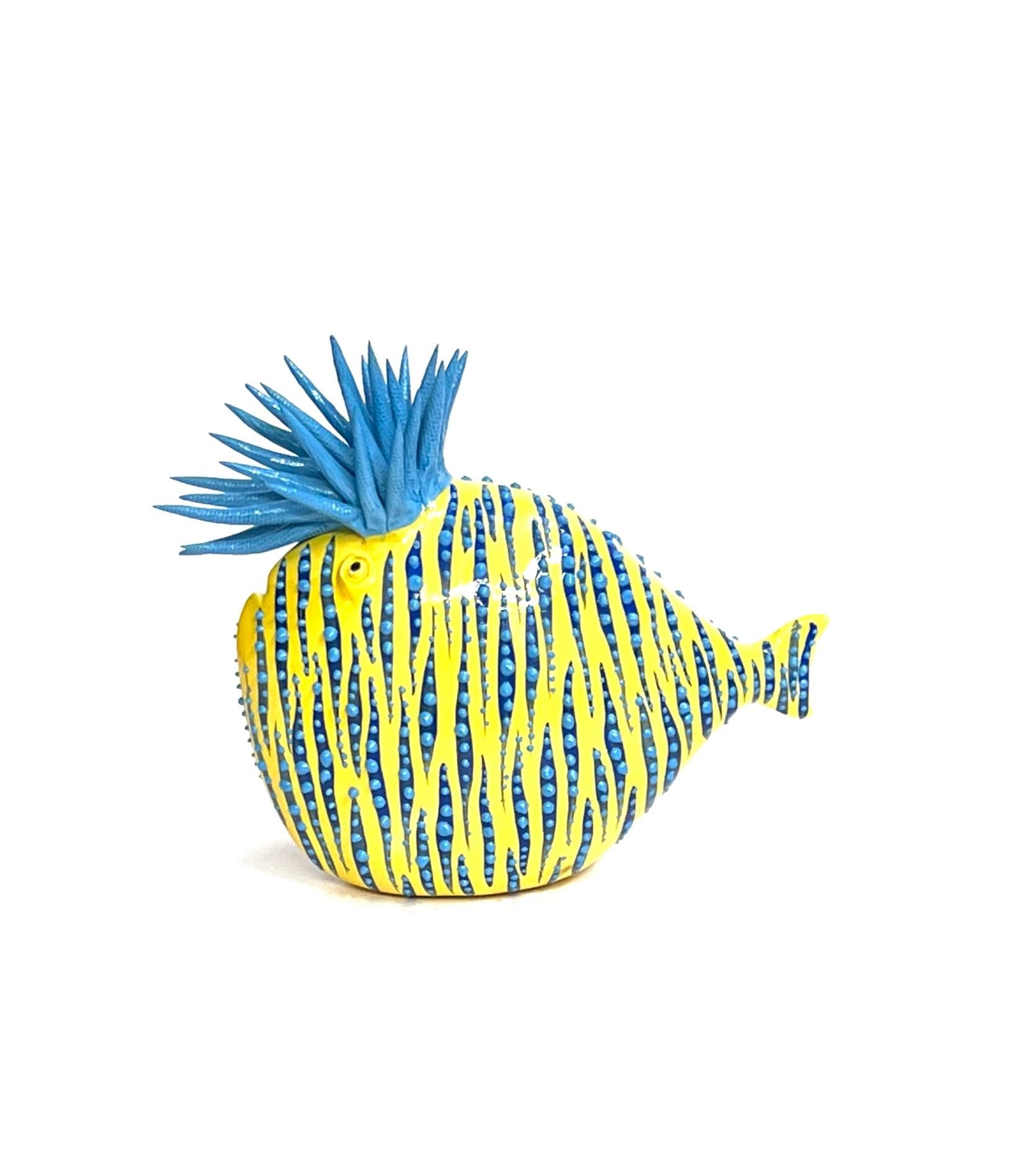 Italian Ceramic Yellow Fish Handmade in Italy, Choose Your Style! New Creation 2023 For Sale