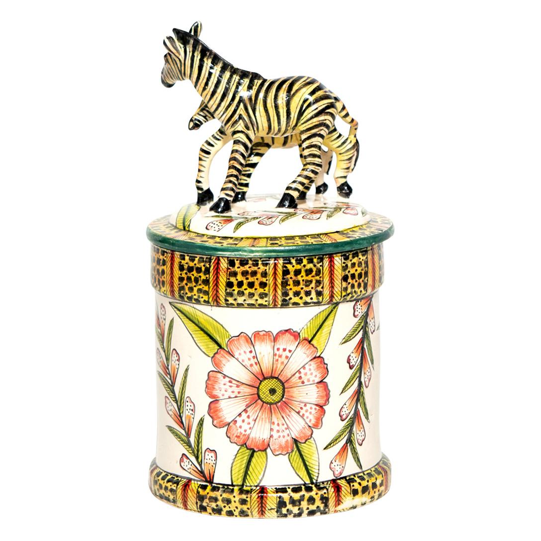 Modern Ceramic Zebra  Cookie Jar , hand made in South Africa