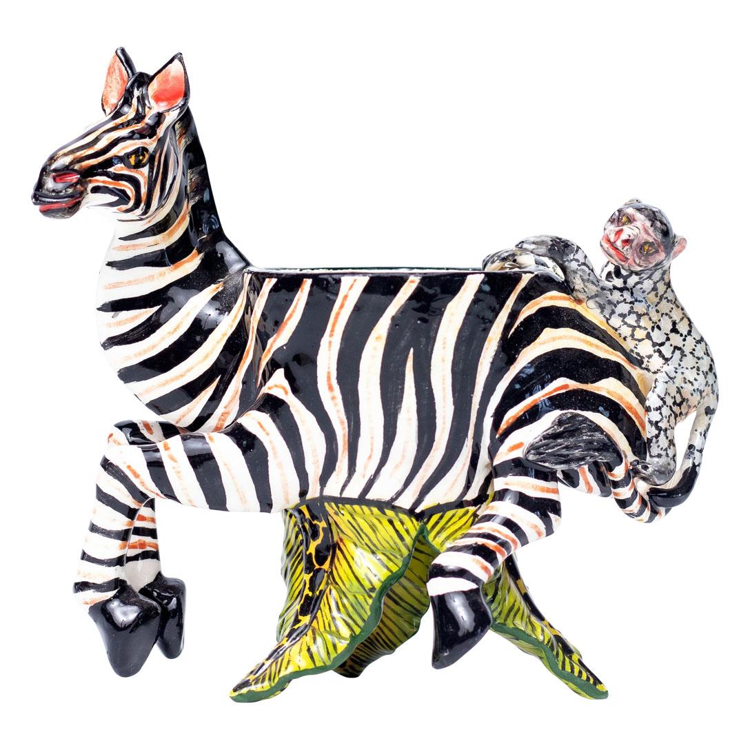 Cuit Coquetier Zebra en céramique, fait à la main en Afrique du Sud en vente