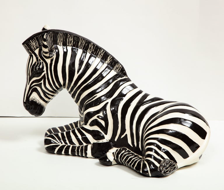 Ceramic Zebra at 1stDibs