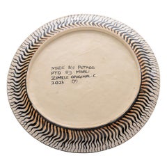 Ceramic Zebra Plate, Hand  made in South Africa