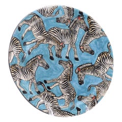 Ceramic Zebra Plate, Hand  made in South Africa