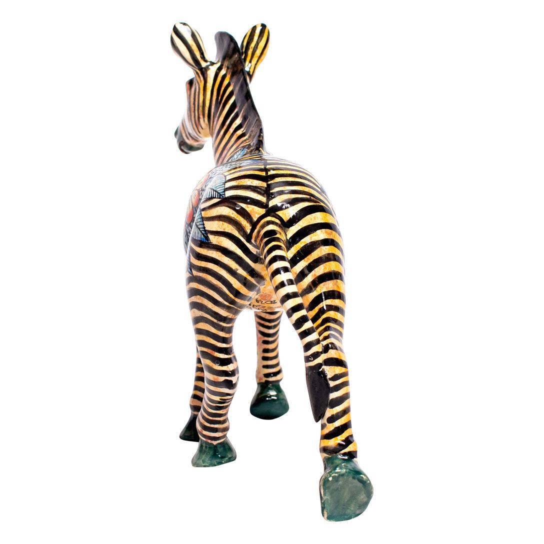 Fired Ceramic  Zebra Sculpture , hand made in South Africa