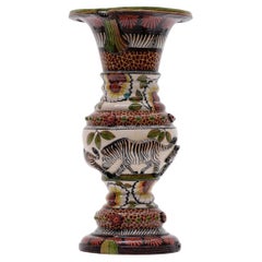 Ceramic Zebra Vase by Ardmore made in South Africa