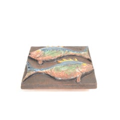 Ceramic Zodiak Tile Pisces, Jihokera, 1970s
