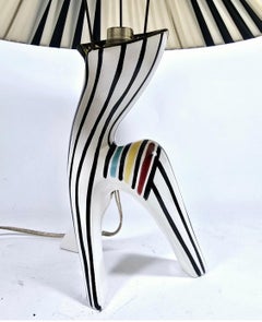 Ceramic zoomorphic lamp by Gabriel Foumaintraux