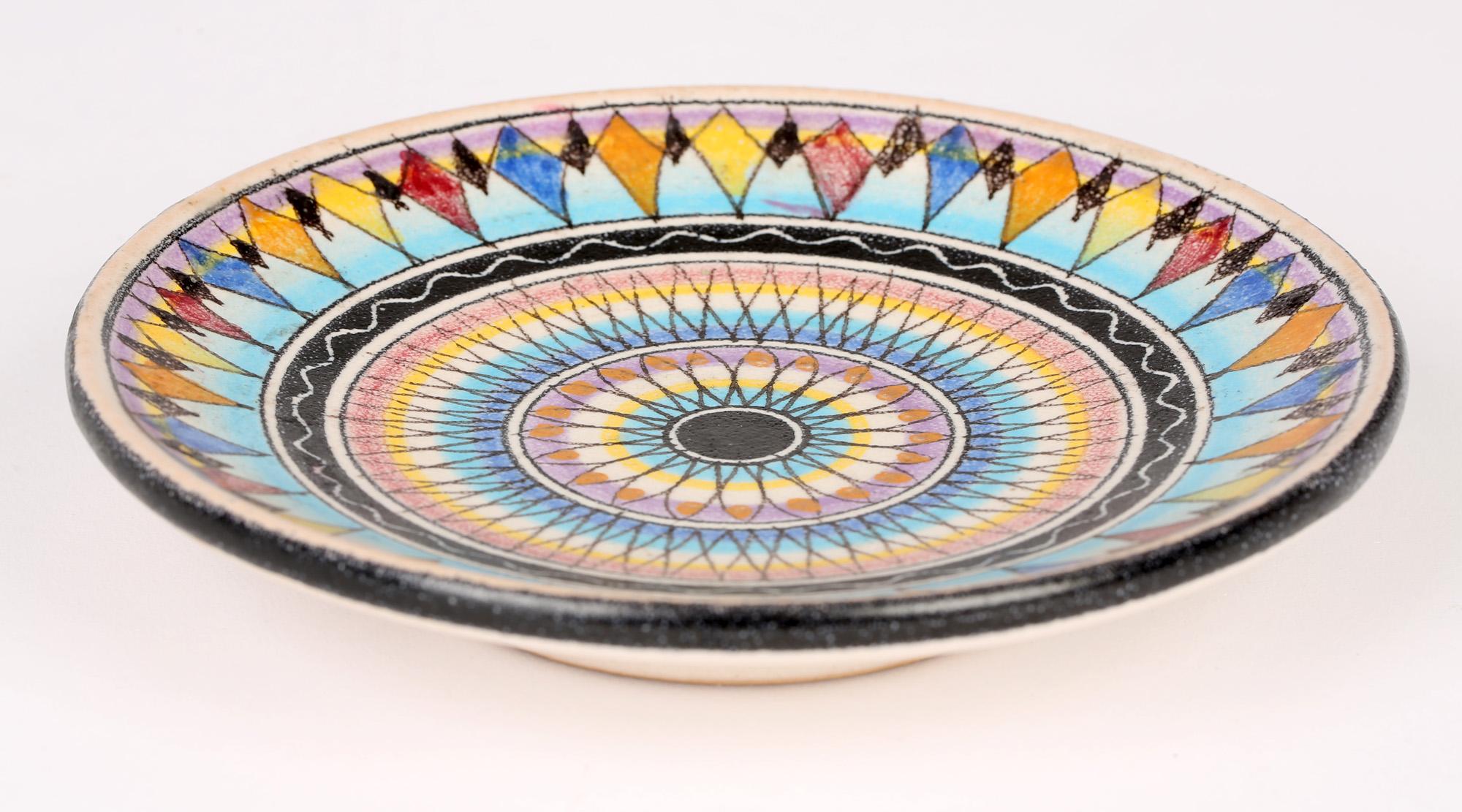 Plaque en céramique d'Amore Vietri - Poterie peinte italienne du milieu du siècle dernier en vente 3