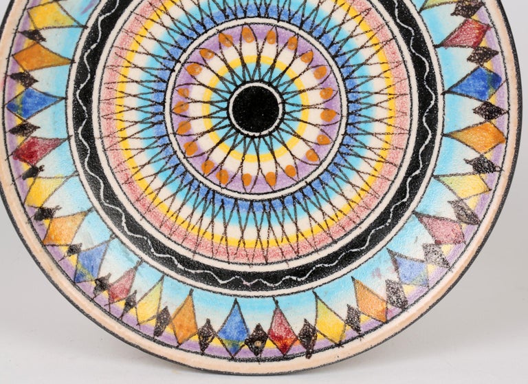 Ceramica D'Amore Vietri Mid-Century Italian Painted Pottery Plaque For Sale 6