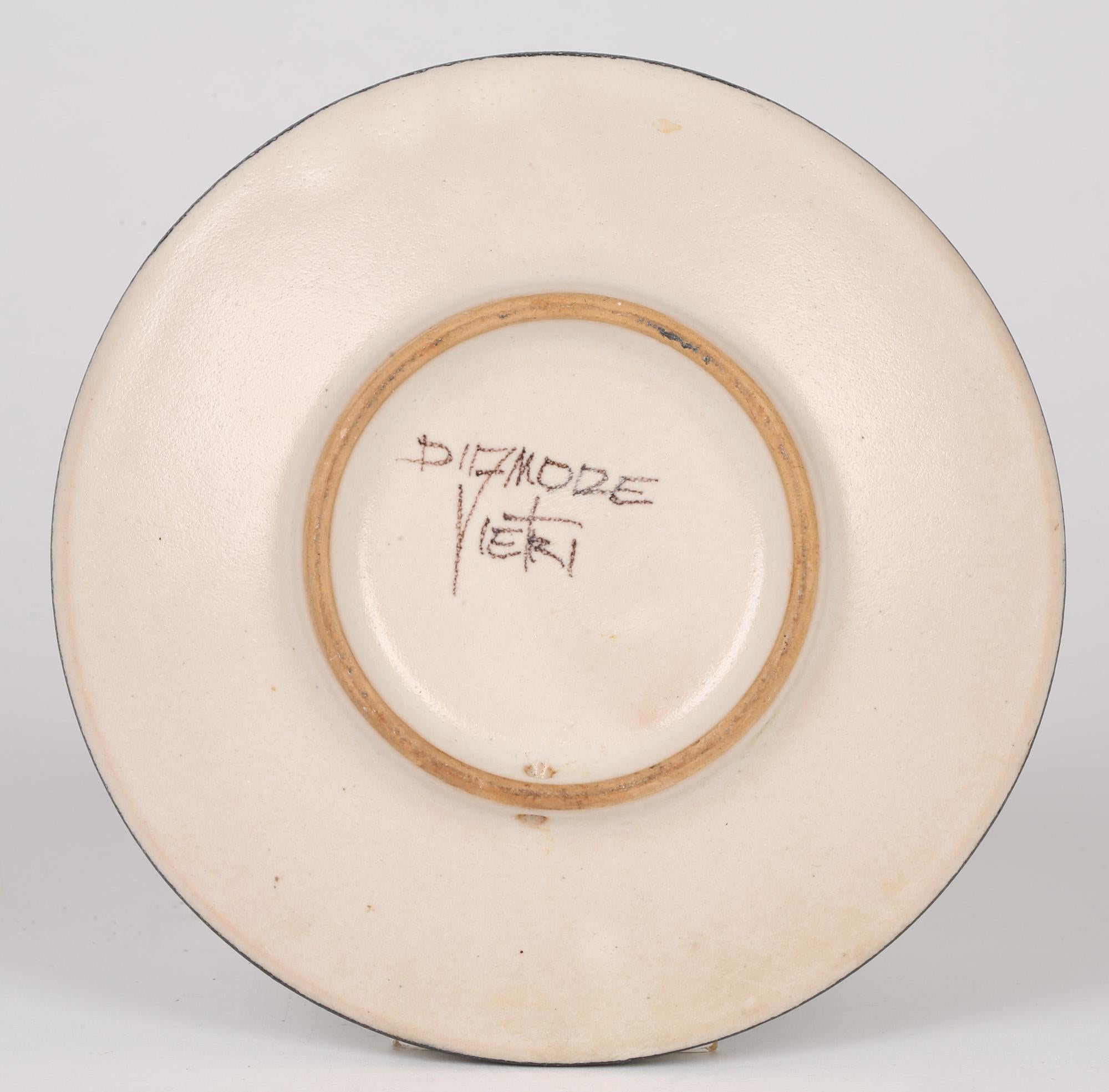 20ième siècle Plaque en céramique d'Amore Vietri - Poterie peinte italienne du milieu du siècle dernier en vente