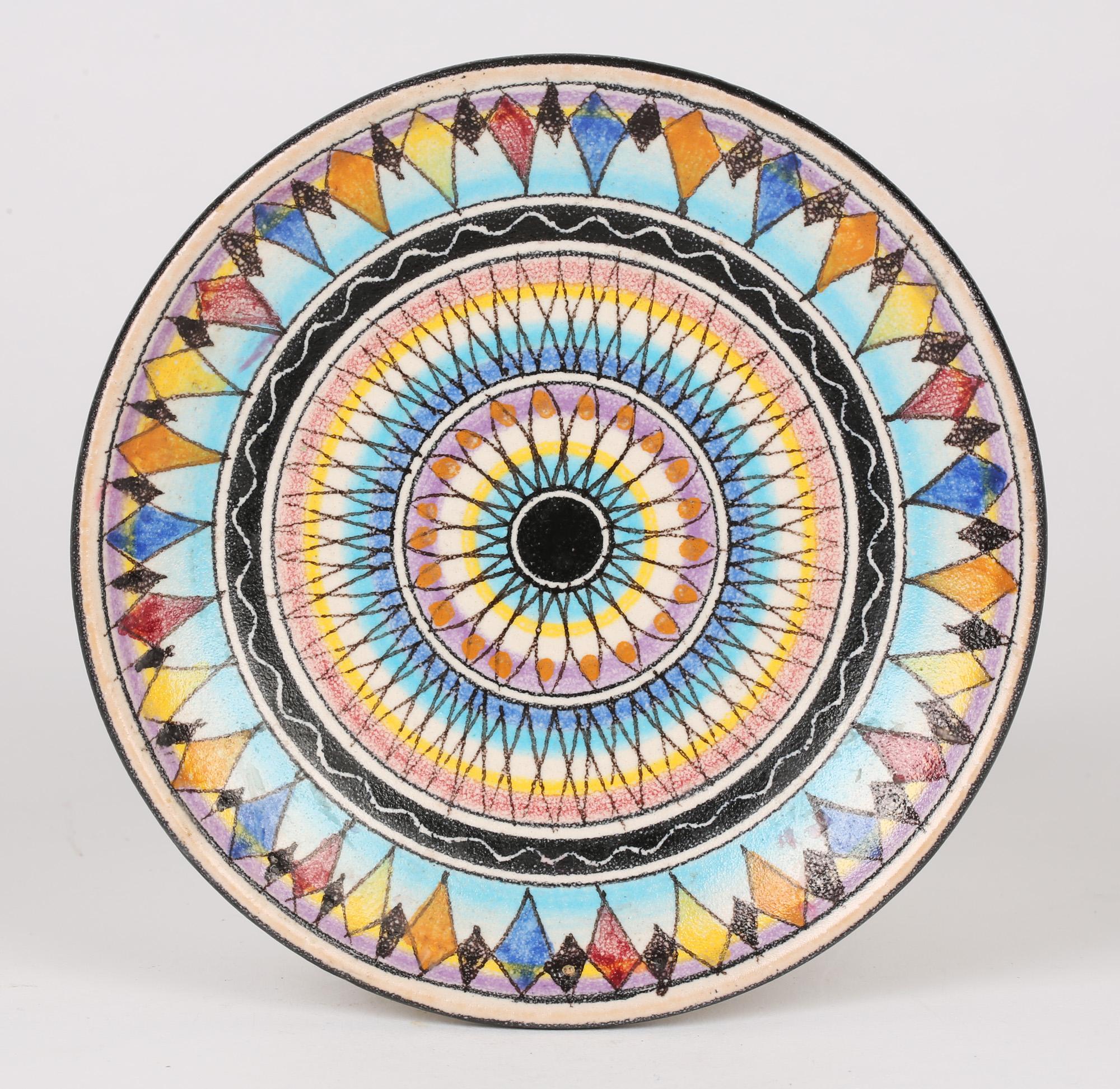 Ceramica D'Amore Vietri Mid-Century Italian Painted Pottery Plaque For Sale 1