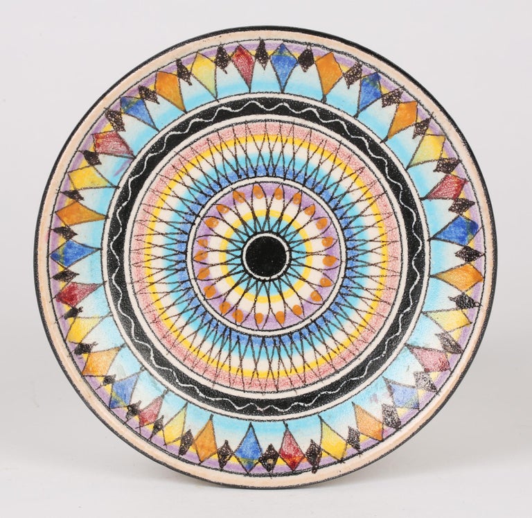 Ceramica D'Amore Vietri Mid-Century Italian Painted Pottery Plaque For Sale 3