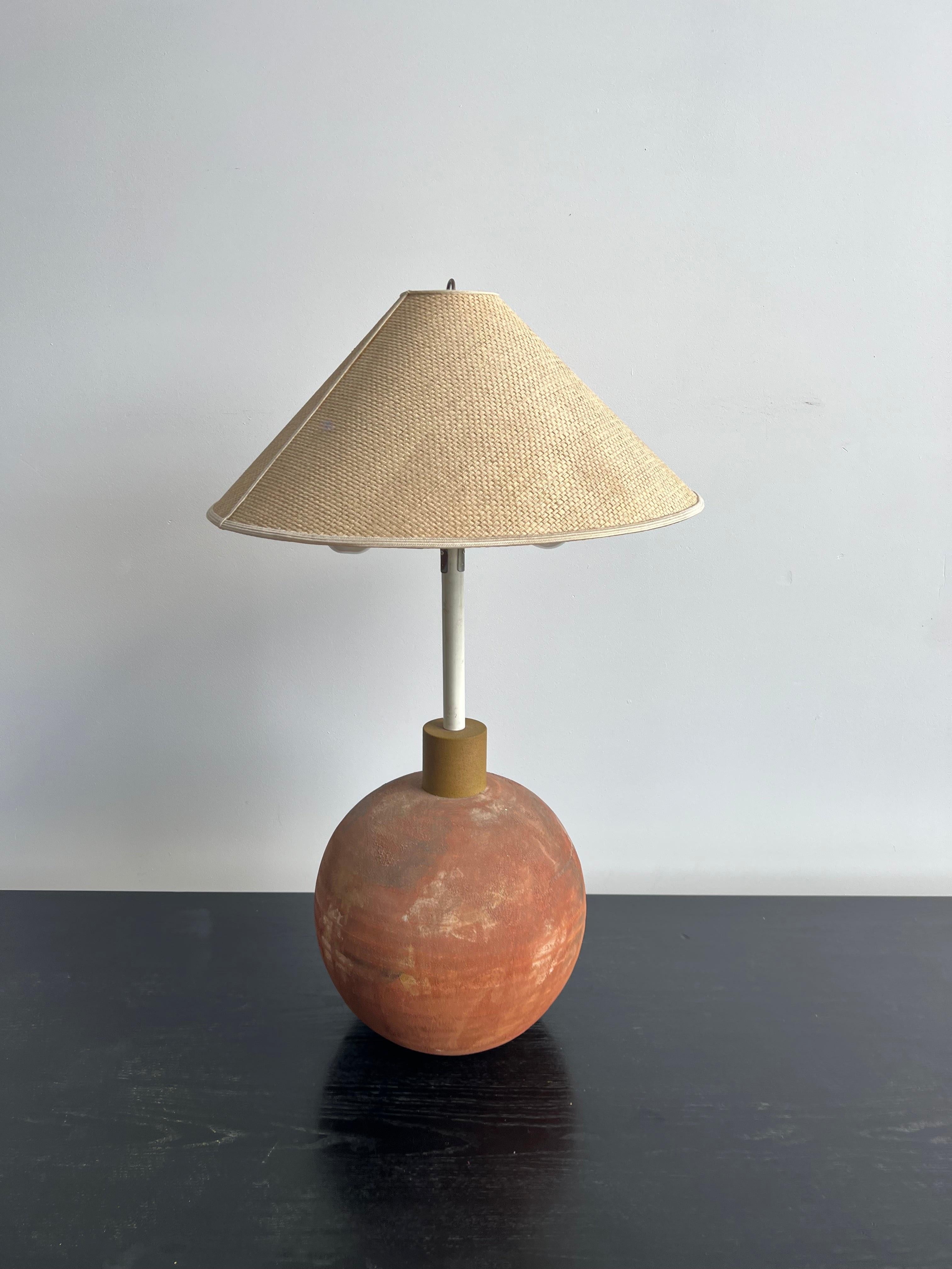 italien Lampadaire ou lampe de table Impruneta en terre cuite céramique des années 1960 en vente
