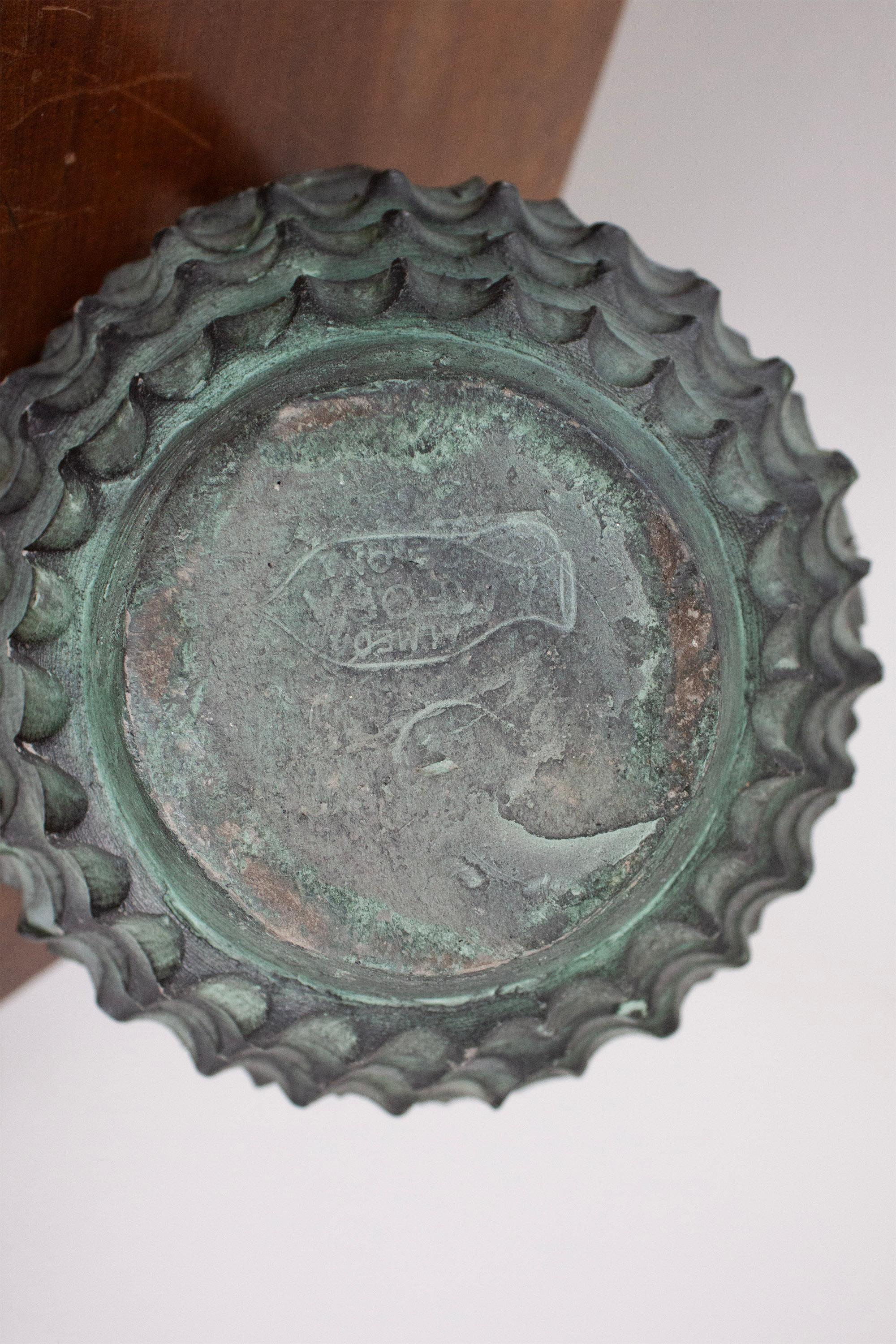 Ceramica Partenon 1950 Spanish Hand Made Black Ceramic Vesel Mid-Century en vente 1