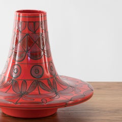 Red ceramic sculpture, Pompeo Pianezzola for for Zanolli & Sebellin 1960s