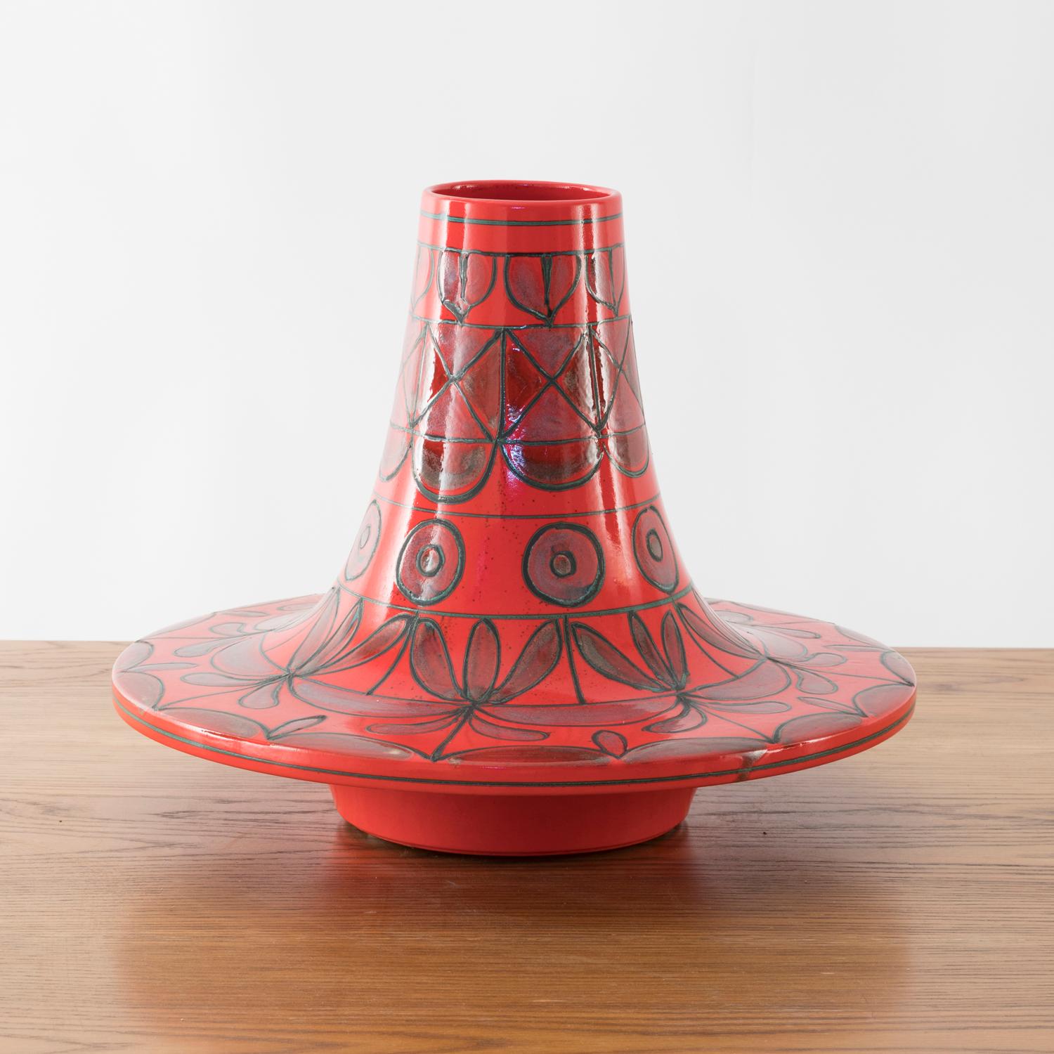 Céramique Sculpture en céramique rouge, Pompeo Pianezzola pour Zanolli & Sebellin 1960 en vente