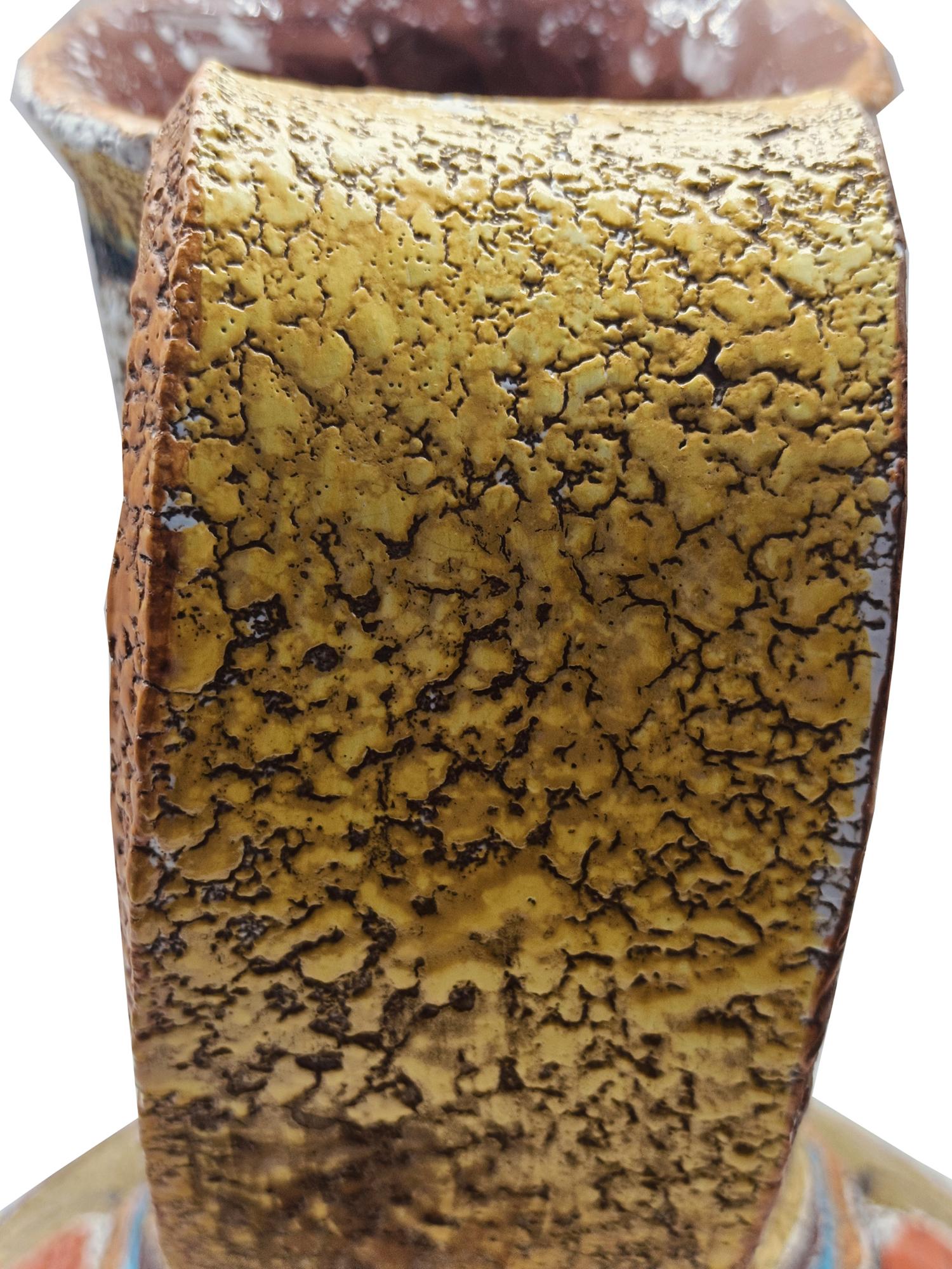 Ceramiche Artistiche Mamma Ro' Vaso Anfora in Terracotta Smaltata, Italia 1970s in vendita 2