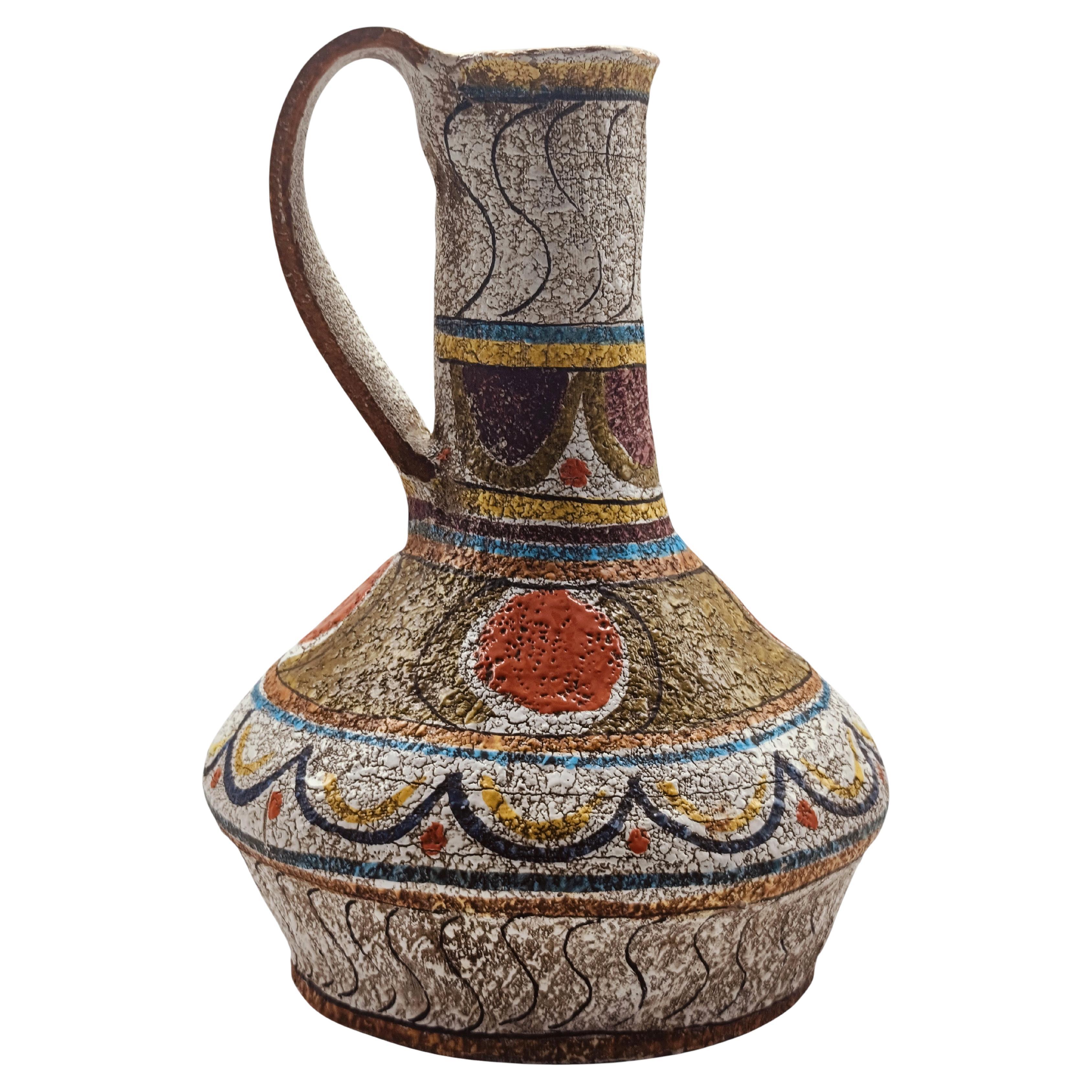 Ceramiche Artistiche Mamma Ro' Glasierte Terrakotta-Amphorenvase, Italien 1970er Jahre
