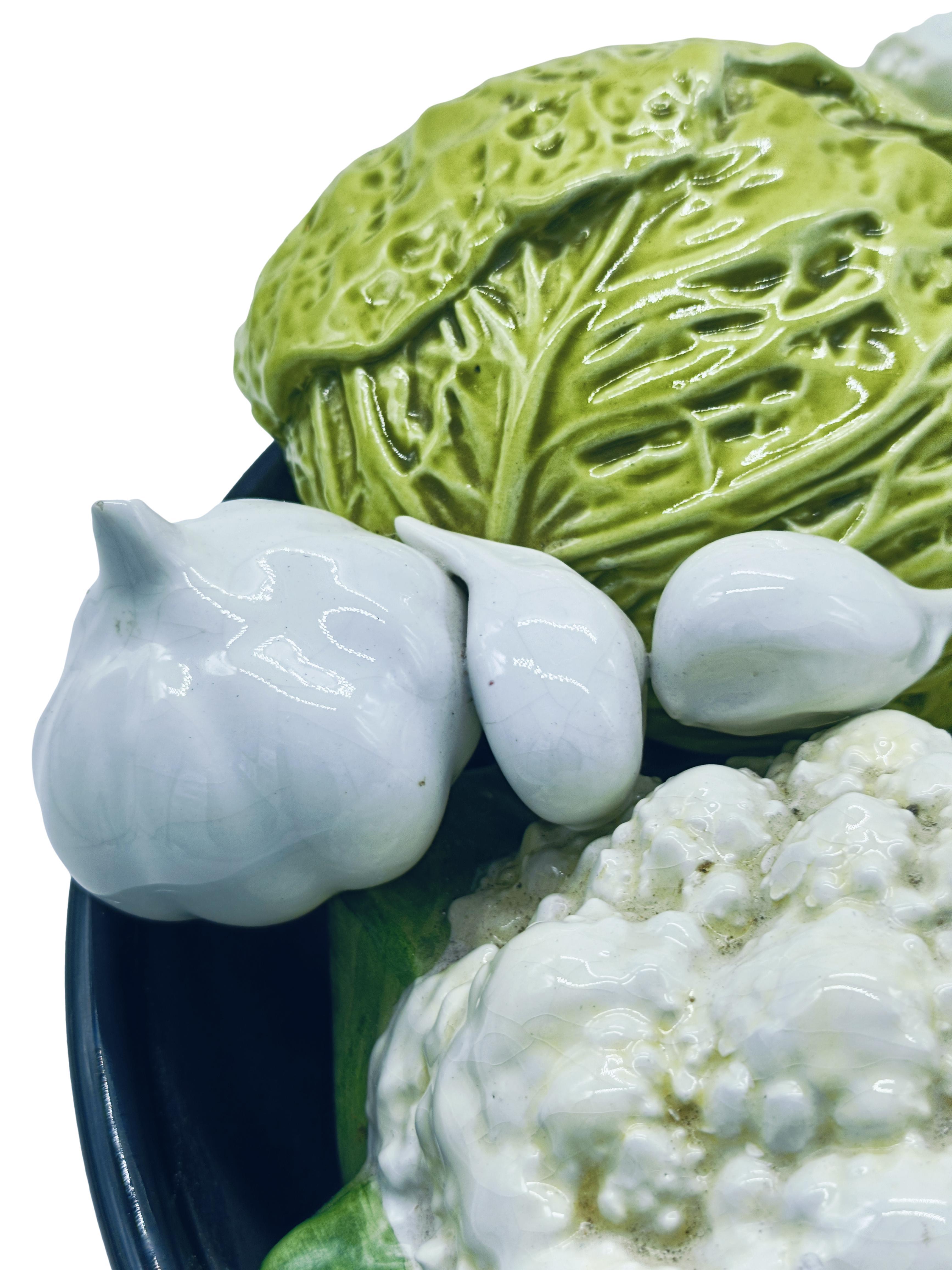Bertinazzo Marostica Ceramics Centerpiece with Vegetables, Italy 1970s For Sale 3