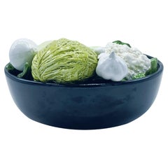 Centre de table en céramique de Bertinazzo Marostica avec légumes, Italie, années 1970