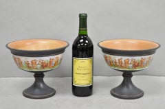 Ceramiche Florentine Italian Neoclassicall Terracotta Pottery Compote Dish, Pair