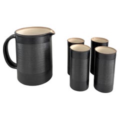 IP Ceramics, Set consisting of carafe and four drinking glasses, 1960s
