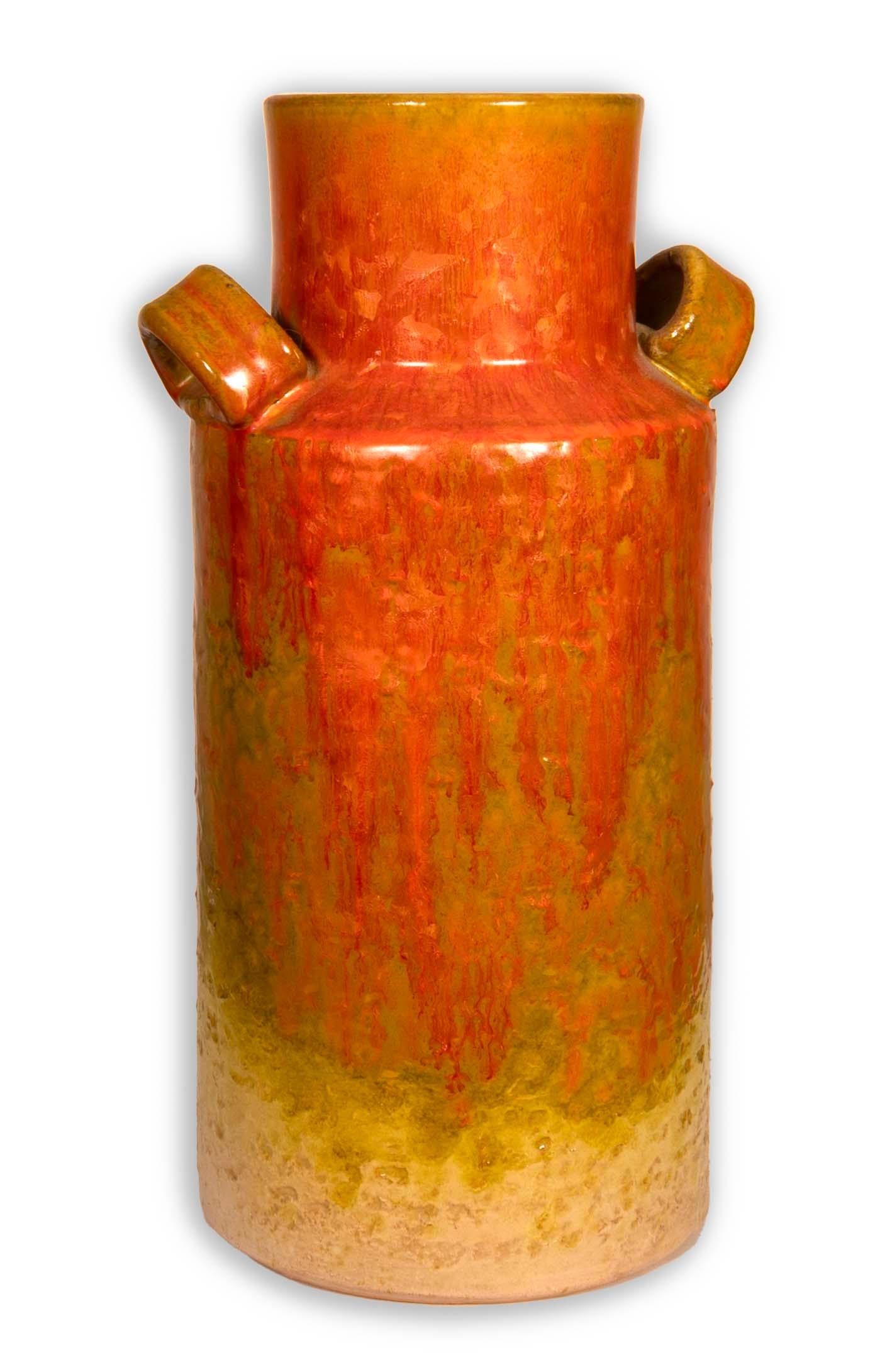 Mid-Century moderno Ceramiche Toscane Italia Set di 2 pezzi 1 Vaso 1 Brocca Made in Italy in vendita