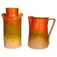 Ceramiche Toscane Italia Juego de 2 Piezas 1 Jarrón 1 Jarra Made in Italy
