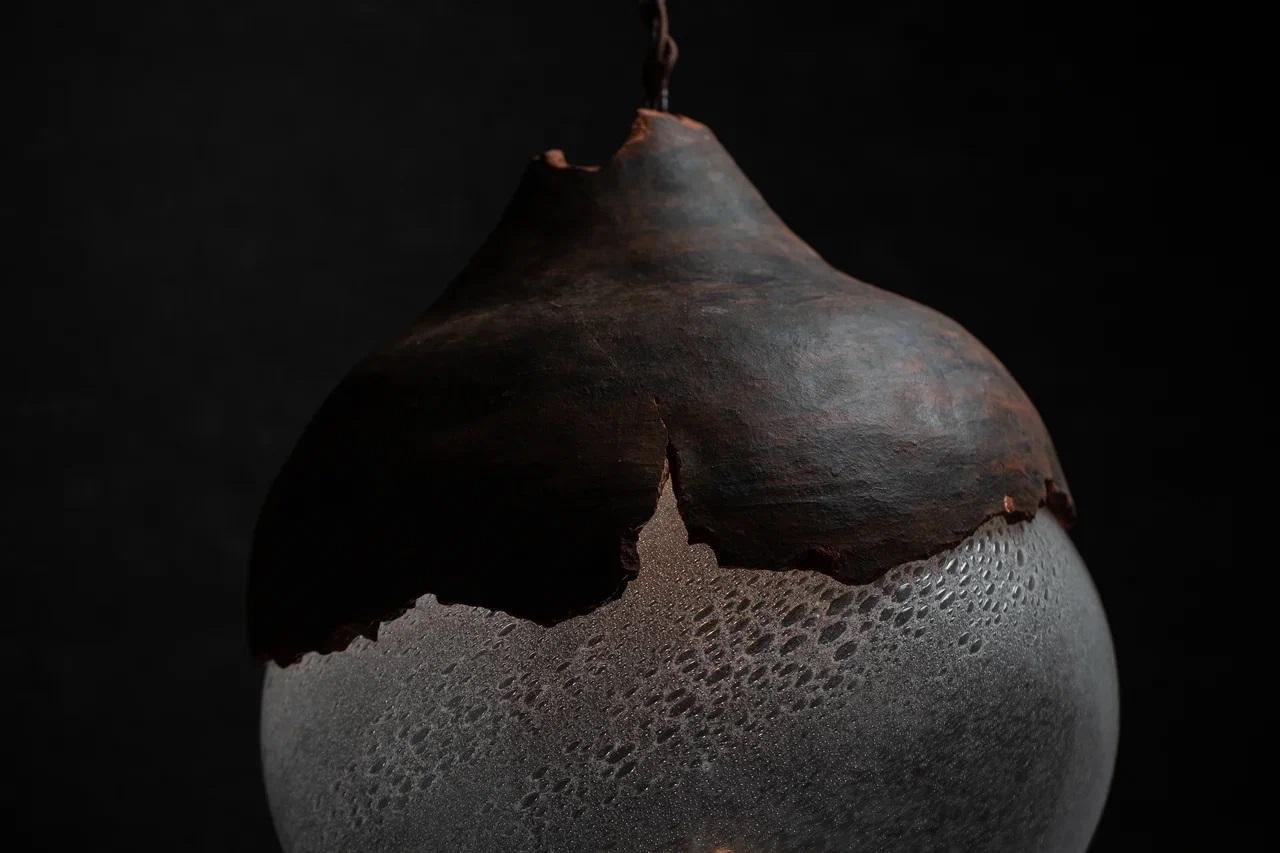 Post-Modern Ceramics and Glass Lamp by Olexandr Pinchuk For Sale