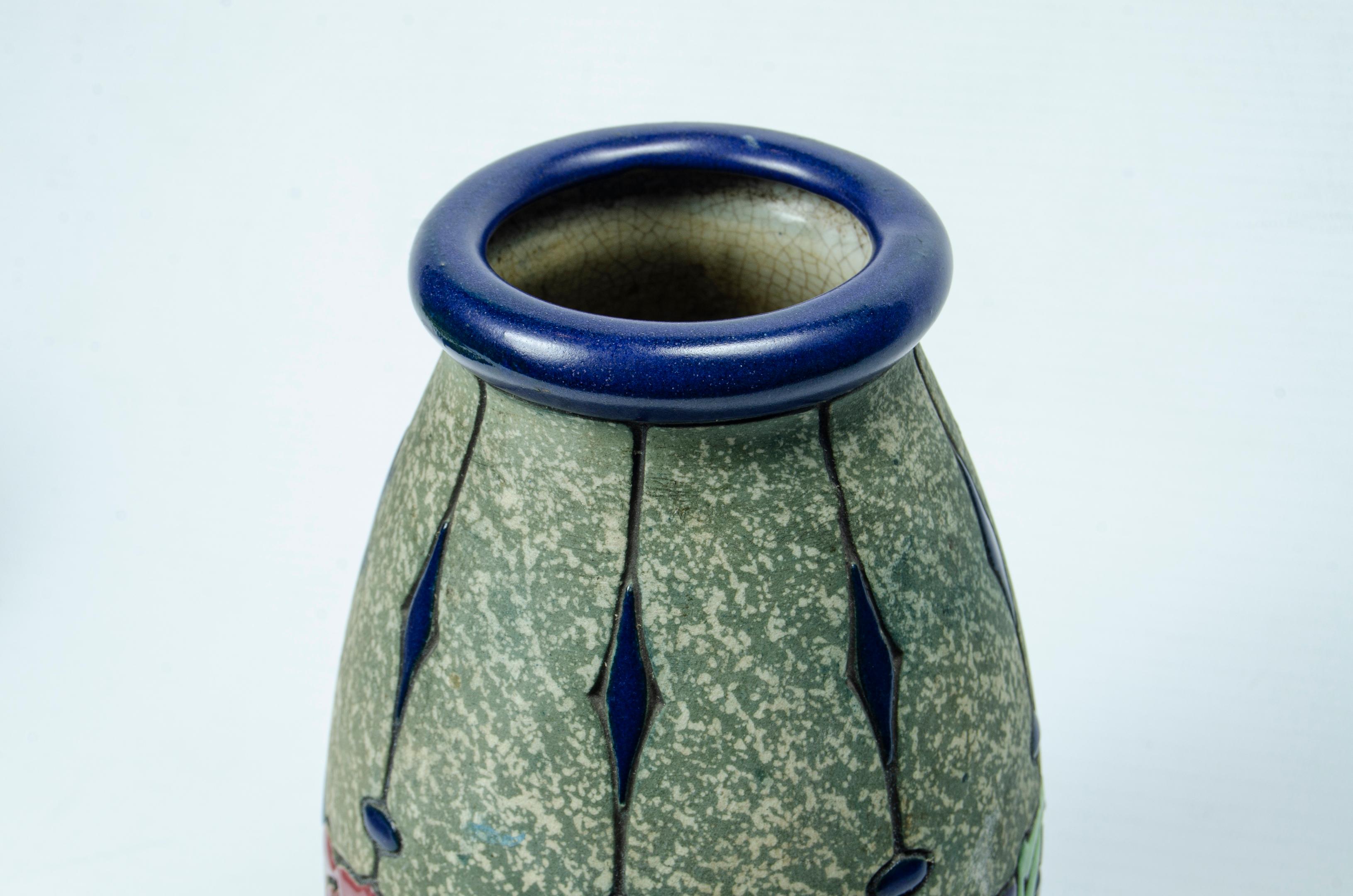 Keramik Anphora aus der Art déco-Periode (Tschechisch) im Angebot