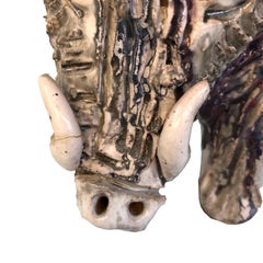 Ceramics Boar by the Italian Sardinian Claudio Pulli, 1970s