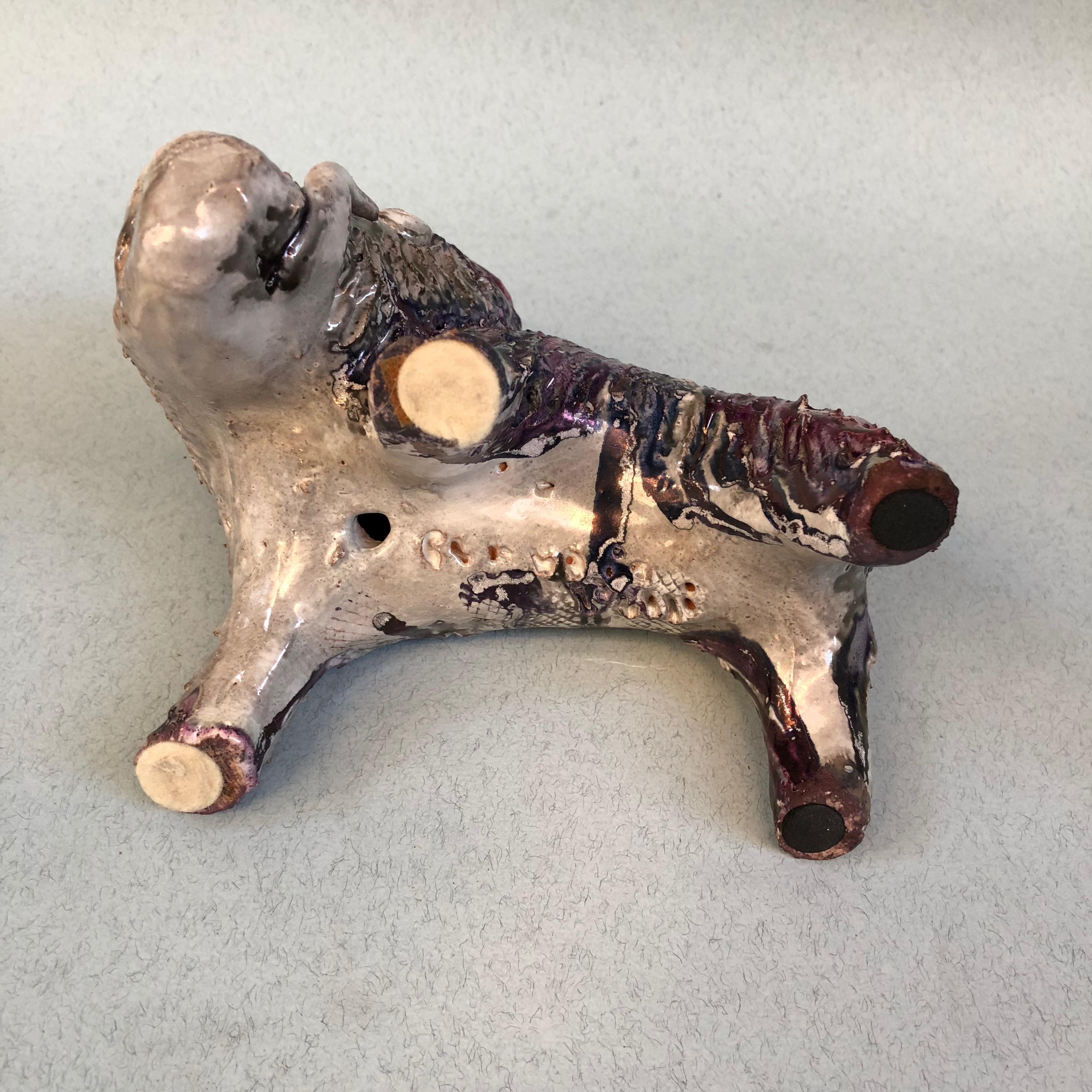 Ceramics Boar by the Italian Sardinian Claudio Pulli, 1970s In Good Condition For Sale In Rome, IT