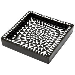 Ceramics by Stig Lindberg, Midcentury Scandinavian, Black and White, "Domino"