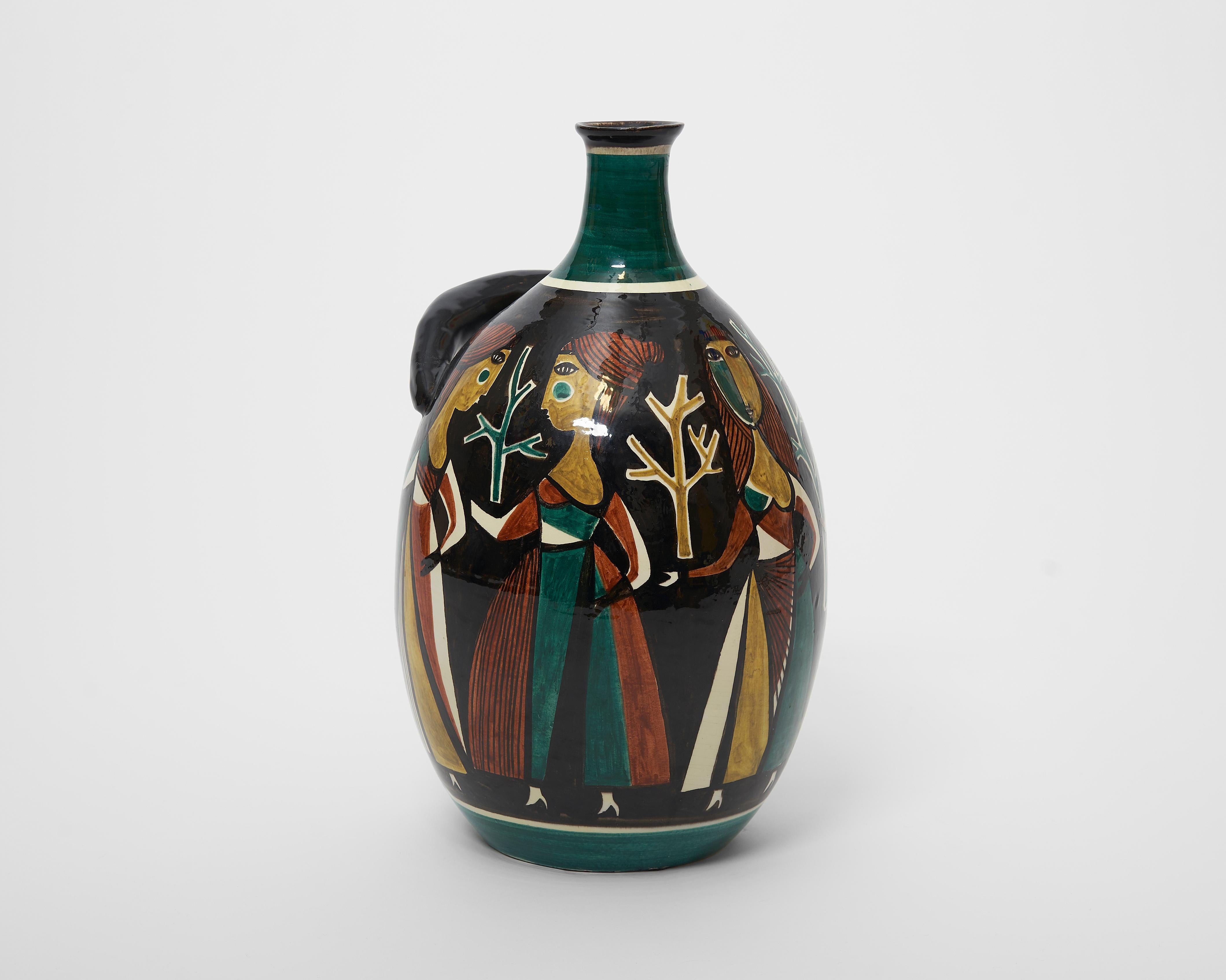 Ceramics Vase Amphora In Excellent Condition For Sale In PARIS, FR