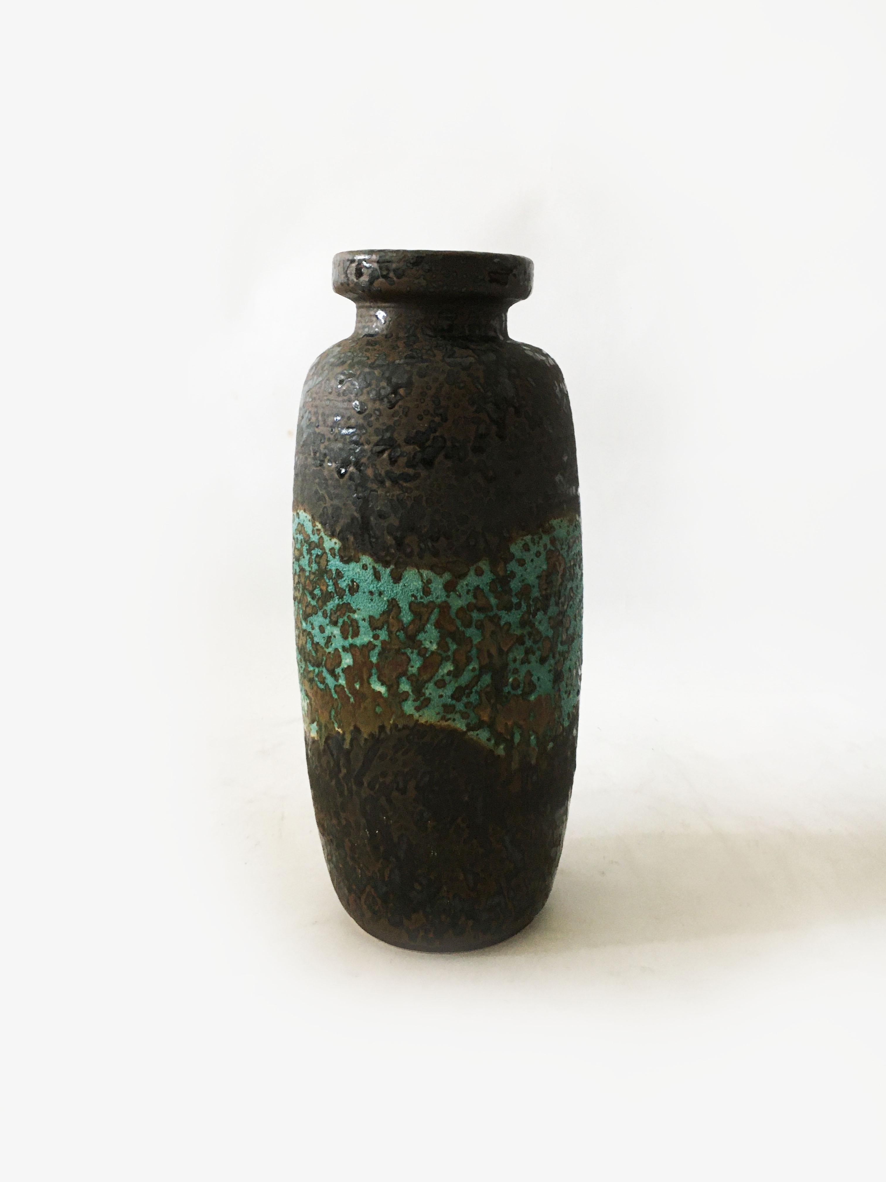 Ceramos sculptural lava textured vintage floor vase, Austria, 1970s.