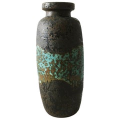 Ceramos Sculptural Lava Textured Vintage Floor Vase, Austria, 1970s