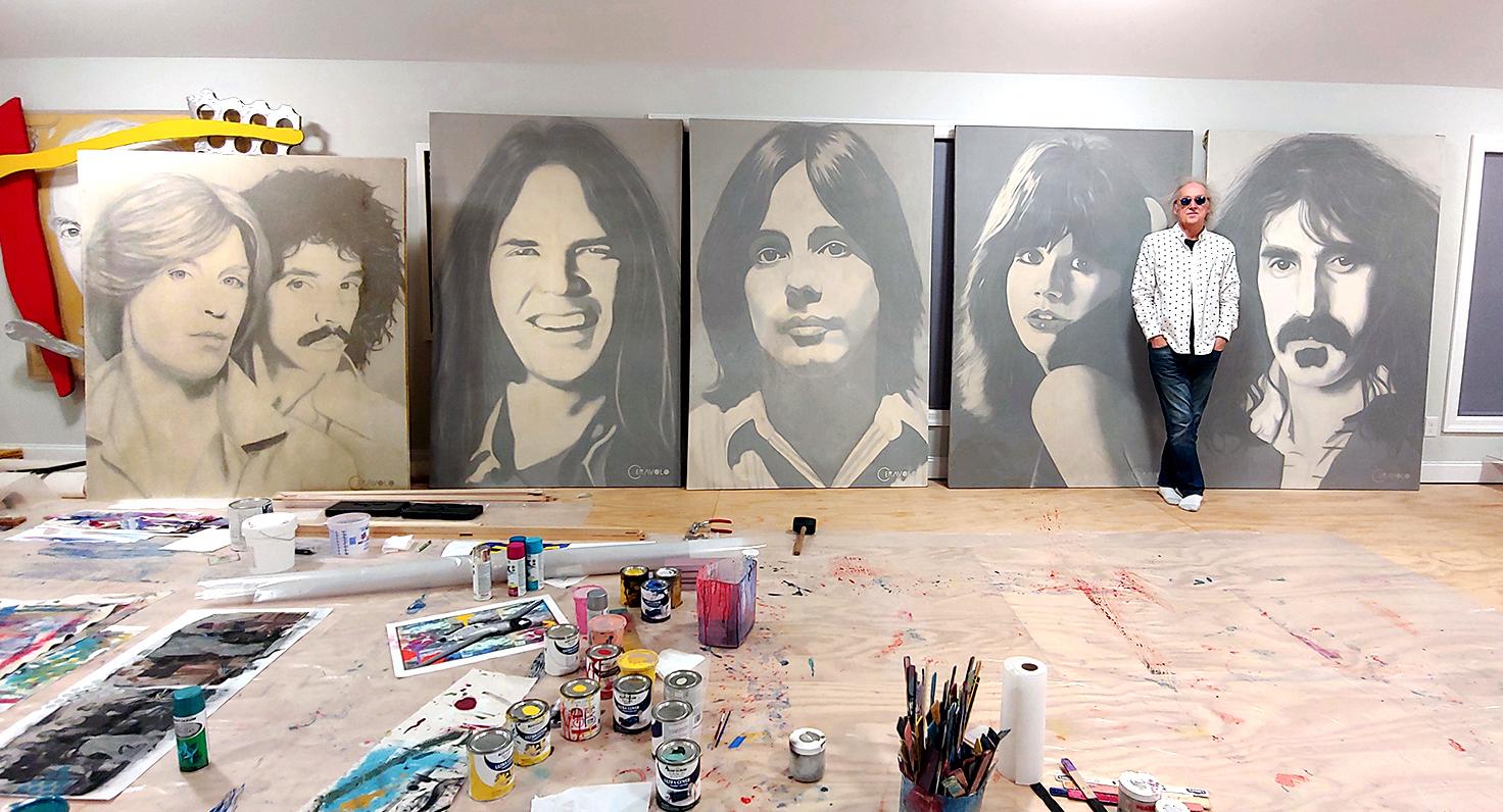 One of The Hampton's most popular and sort after urban Pop artists, Ceravolo's paintings came to popular acclaim when he was commissioned to create 5 large scale paintings of Linda Ronstadt, Jackson Browne, Frank Zappa, Neil Young and Hall and Oates
