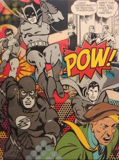 Batman et Robin, Superman et le Flash, résine, 2016