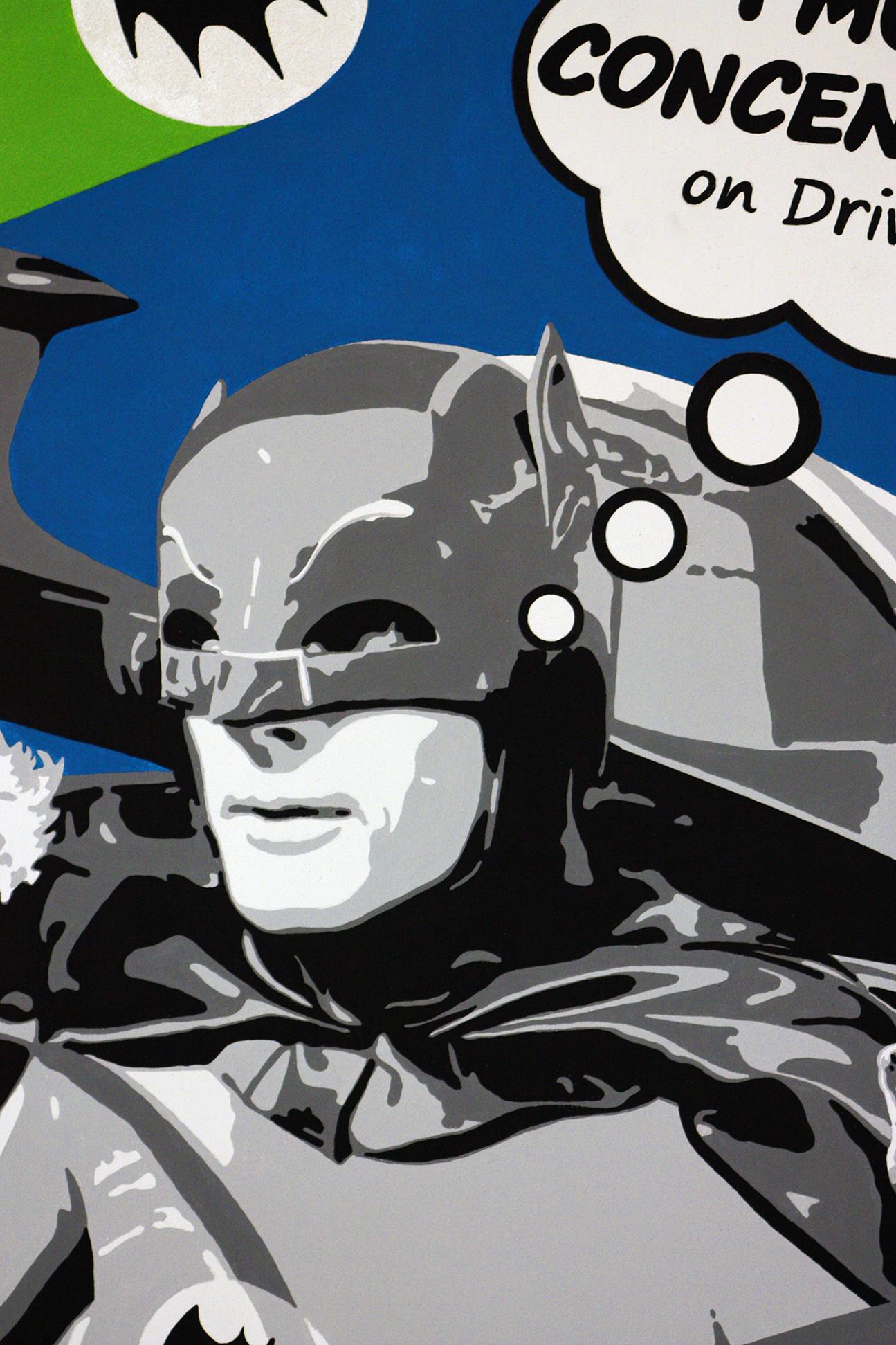 Batman and the Movie Star  original Oil and acrylic on canvas 50x72