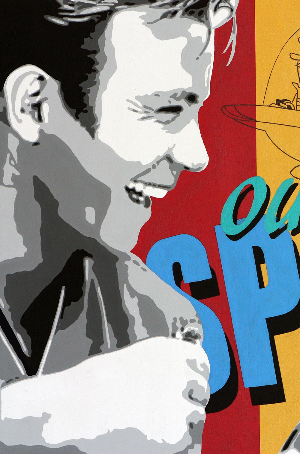 « Fun Day in Outer Space »  56x50  Huile et acrylique sur toile  - Pop Art Painting par Ceravolo