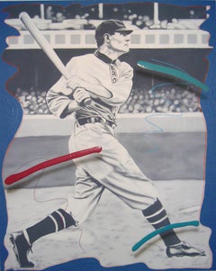 Jugar a la pelota Brooklyn Dodgers 1906  Óleo y acrílico sobre lienzo
