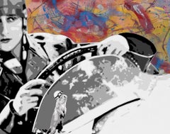 Formula 1 Racing Queen Also Known as "THE BUGATTI QUEEN" oil on canvas 48x62