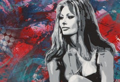 "Sophia with G Yesterday, Today and Tomorrow" Oil and Acrylic on Canvas, 52x60"