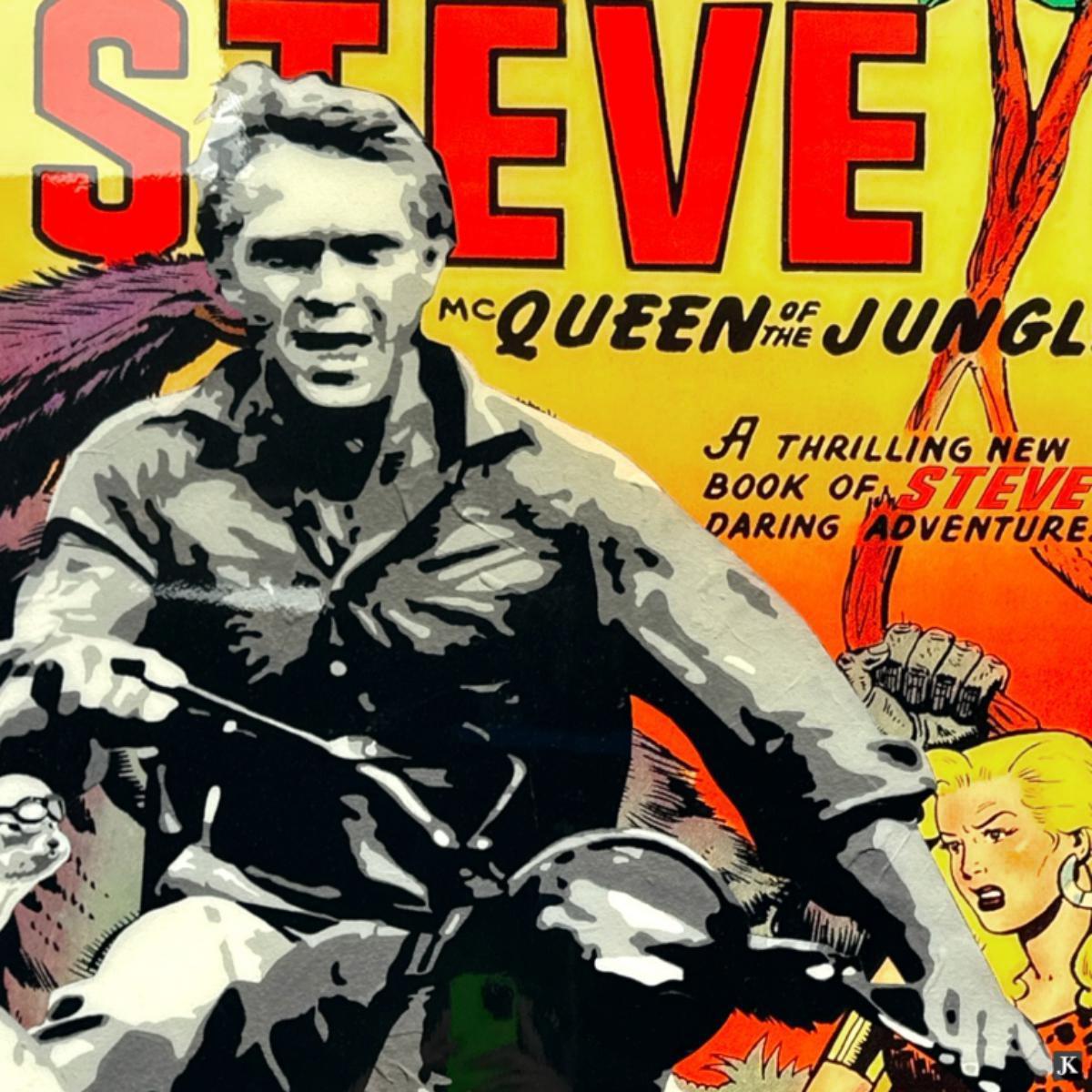 Steve McQueen of the Jungling, 2016 - Mixed Media Art Pop Art di Ceravolo