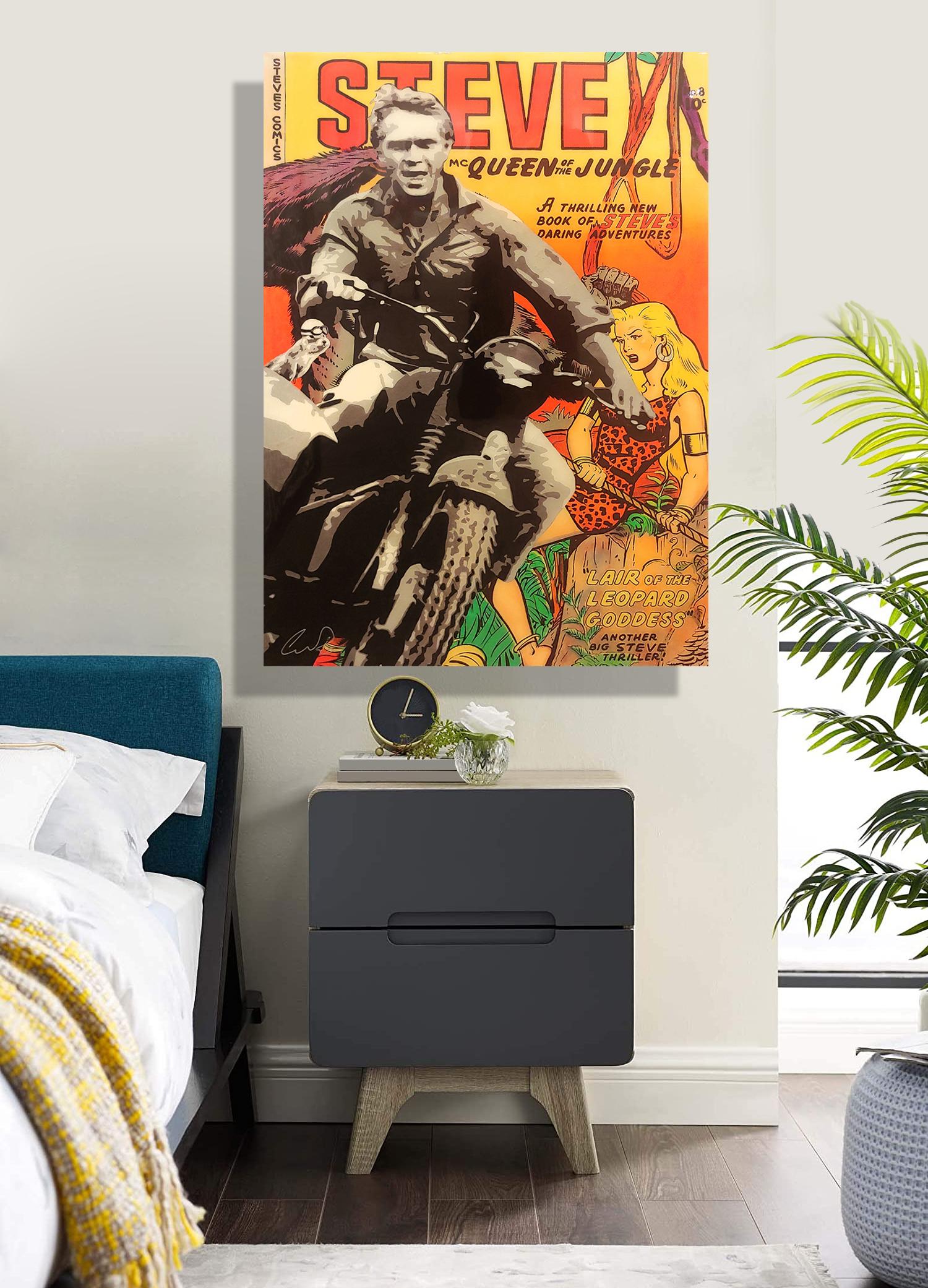 Questo pezzo unico, realizzato in resina su masonite e Claybord, misura 40x30x3